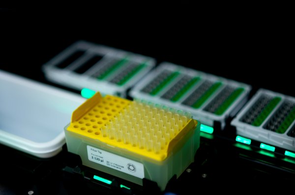 The BIO-RAD Automated Droplet Generator is a new piece of research equipment at GVSU’s Annis Water Resources Institute in Muskegon, Michigan.