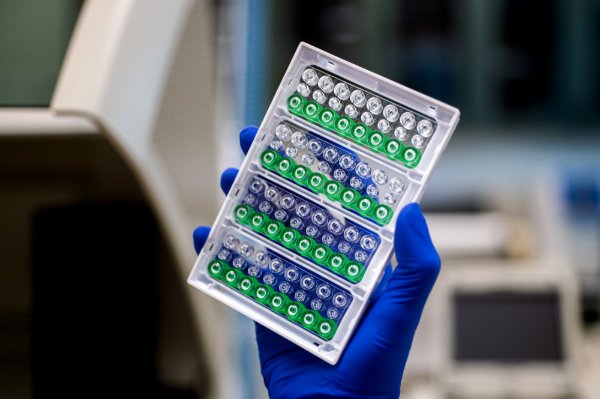 The BIO-RAD Automated Droplet Generator is a new piece of research equipment at GVSU’s Annis Water Resources Institute in Muskegon, Michigan.